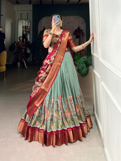 KALAMKARI PRINTED FANCY LEHENGA CHOLI