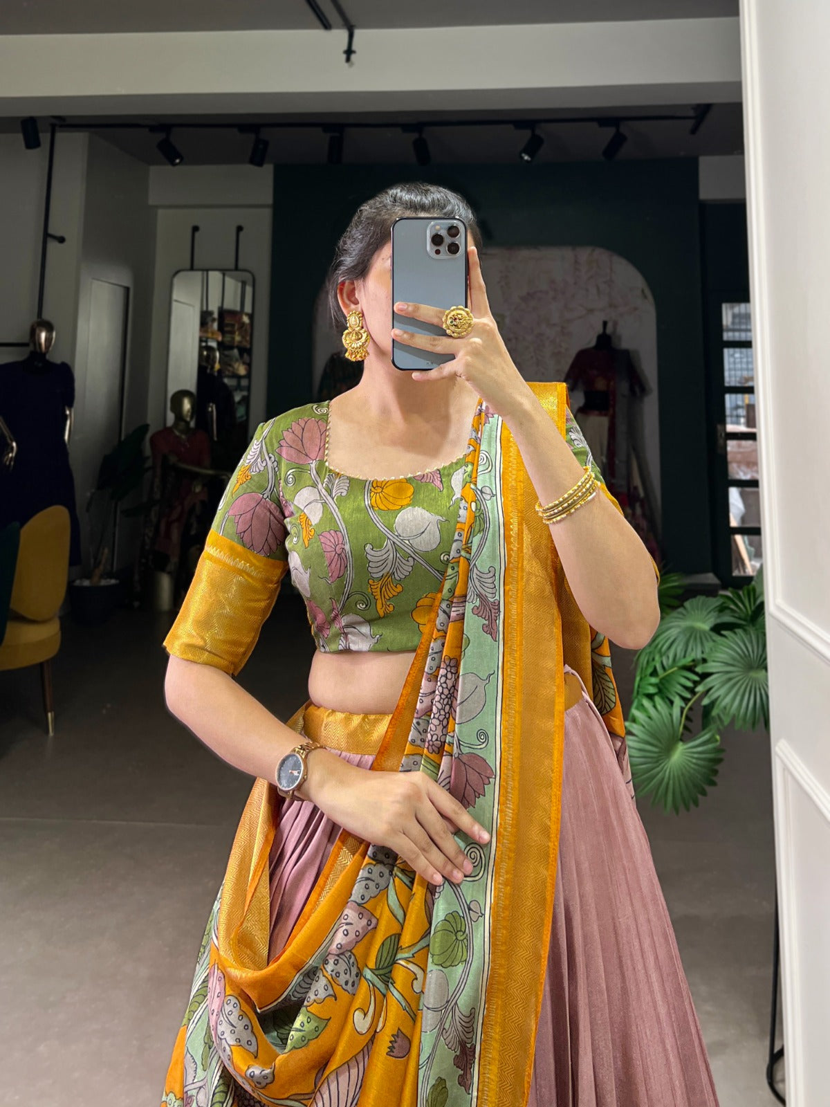 KALAMKARI PRINTED FANCY LEHENGA CHOLI