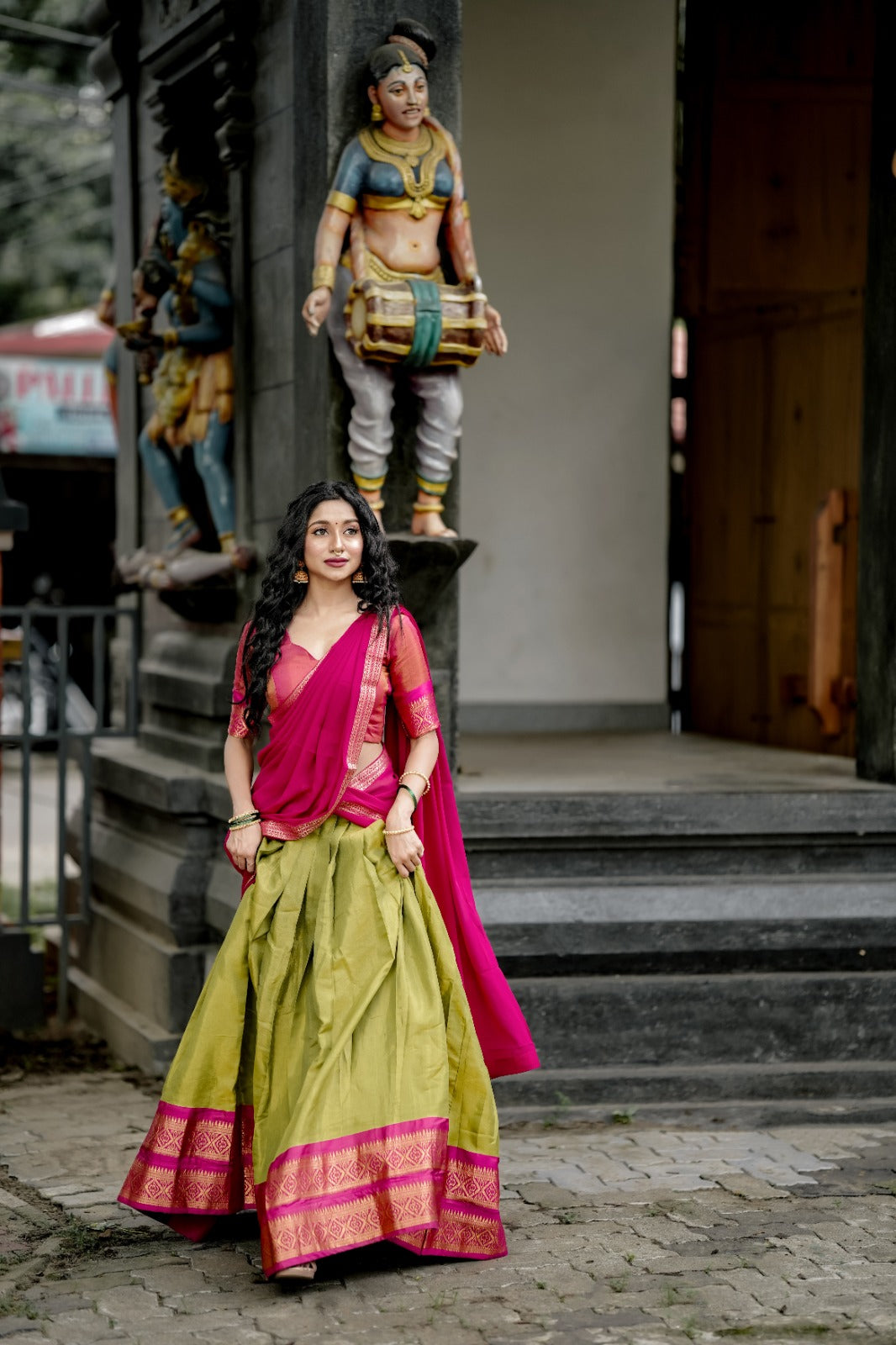 NEW TRENDING KANCHIPURAM LEHENGA CHOLI WITH ZARI WORK