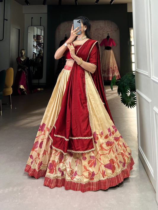 BEAUTIFUL PERFECTION VICHITRA SILK LEHENGA CHOLI