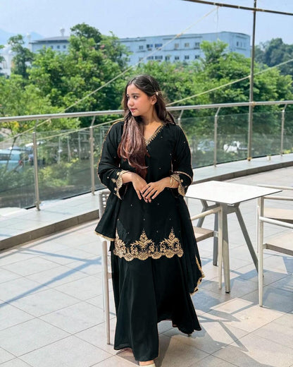 New Designer Party Wear Top & Palazzo Set with Fancy Dupatta