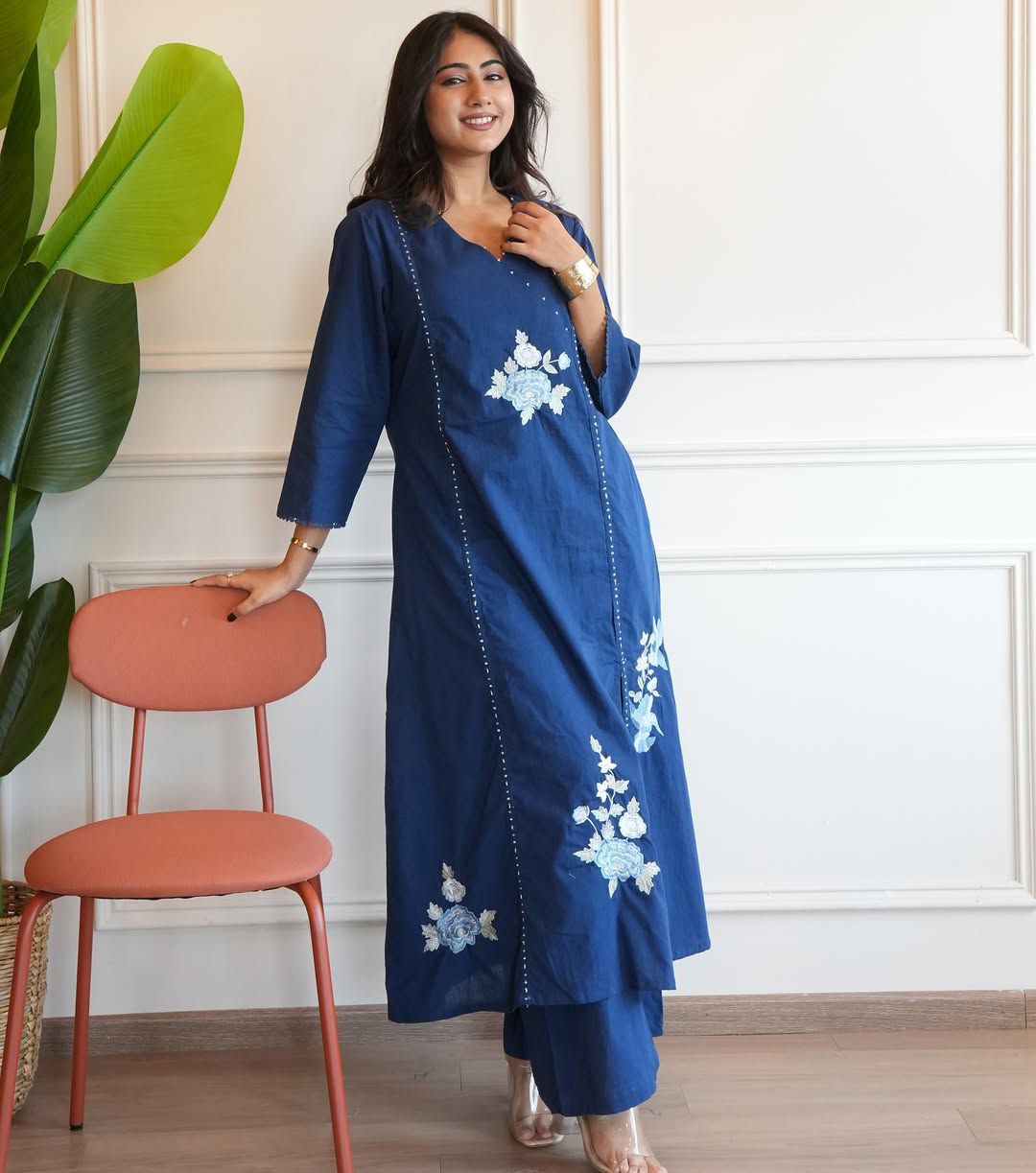 Radiate Timeless Elegance with Our Pure South Cotton Suit Set