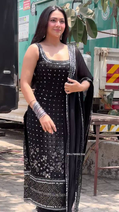 Exclusive Black 3-Piece Designer Kurta Set
