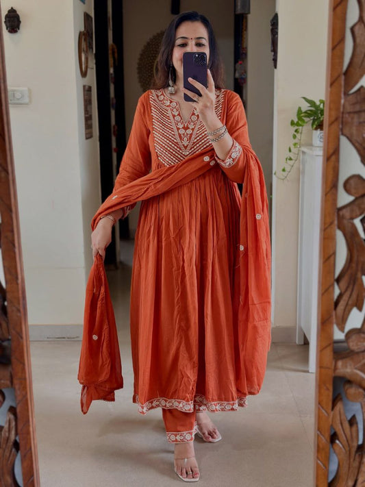 Trendiva Ethnic Elegance with Our Premium Cotton Suit Set