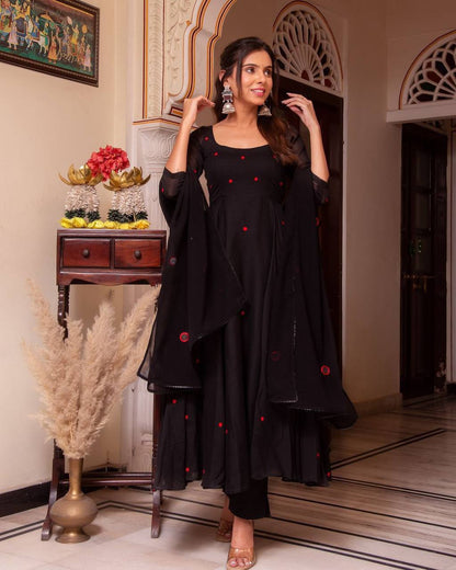 ANARKALI GOWN WITH DUPATTA AND PANT